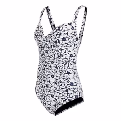 Regatta Womens/Ladies Sakari Large Floral Tummy Control One Piece Swimsuit - 10 UK, Navy/White