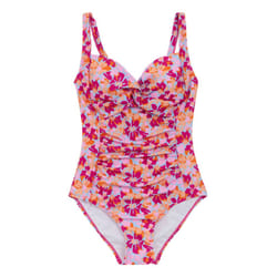 Regatta Womens/Ladies Sakari Summer Floral Tummy Control One Piece Swimsuit - 10 UK, Pink