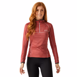 Regatta Womens/Ladies Yonder II Half Zip Fleece Top - 12 UK, Rumba Red