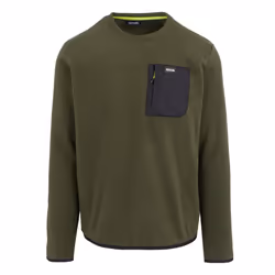 Regatta Mens Frankie Crew Neck Sweatshirt - XL, Dark Khaki