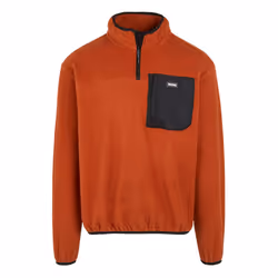 Regatta Mens Frankie Half Zip Fleece Top - S, Red Ochre