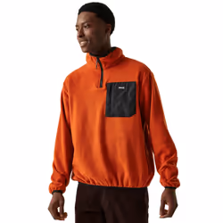 Regatta Mens Frankie Half Zip Fleece Top - S, Red Ochre