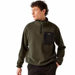 Regatta Mens Frankie Half Zip Fleece Top - S, Dark Khaki
