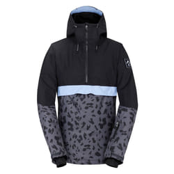 Dare 2B Womens/Ladies Snowburst Leopard Print Overhead Ski Jacket - 14 UK, Black/Ebony Grey
