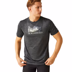 Regatta Mens Fingal VIII Mountain Marl T-Shirt - XL, Seal Grey