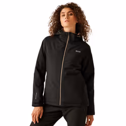 Regatta Womens/Ladies Frelton Waterproof Jacket - 16 UK, Black/Warm Taupe