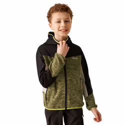 Regatta Childrens/Kids Dissolver IX Marl Full Zip Fleece Jacket - 3-4 Years, Nephrite Green/Black