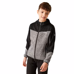 Regatta Childrens/Kids Dissolver IX Marl Full Zip Fleece Jacket - 5-6 Years, Mineral Grey/Black