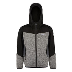 Regatta Childrens/Kids Dissolver IX Marl Full Zip Fleece Jacket - 7-8 Years, Mineral Grey/Black