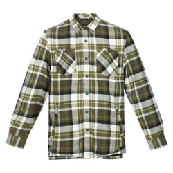 Regatta Mens Thamos Checked Long-Sleeved Shirt - 3XL, Dark Khaki Check