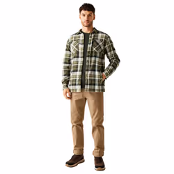 Regatta Mens Thamos Checked Long-Sleeved Shirt - 3XL, Dark Khaki Check