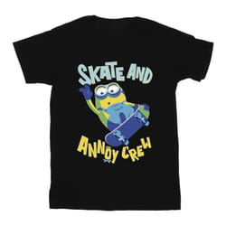 Minions Boys Skate Crew T-Shirt - 13 Years, Black