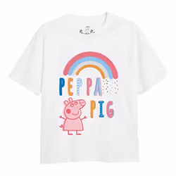 Peppa Pig Girls Doodle Outline T-Shirt - 13 Years, White