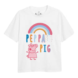 Peppa Pig Girls Doodle Outline T-Shirt - 13 Years, White