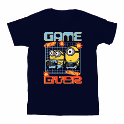 Minions Boys Game Over T-Shirt - 3-4 Years, Navy