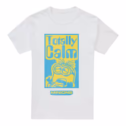 Minions Mens Totally Calm T-Shirt - XXL, White