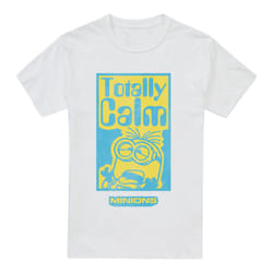 Minions Mens Totally Calm T-Shirt - XXL, White