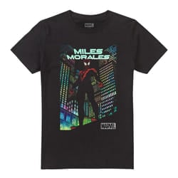 Spider-Man Mens Neon City T-Shirt - XXL, Black