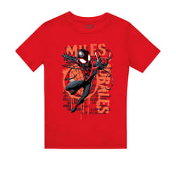 Spider-Man Childrens/Kids Miles Morales Spray T-Shirt - 12-13 Years, Red