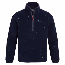 Craghoppers Mens Tatton Flecked Half Zip Fleece Top - S, Blue Navy