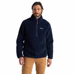 Craghoppers Mens Tatton Flecked Half Zip Fleece Top - S, Blue Navy