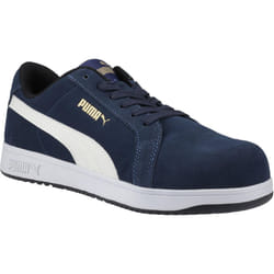 Puma Safety Mens Iconic Suede Low Safety Trainers - 6 UK, Navy