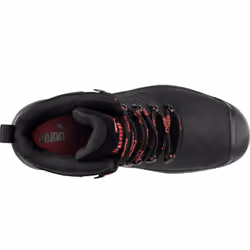 Puma Safety Mens Iron Leather Heavy Duty Safety Boots - 13 UK, Black/Red