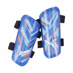Puma Ultra Light Dual Straps Shin Guards - S, Blue/Peppermint