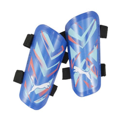 Puma Ultra Light Dual Straps Shin Guards - S, Blue/Peppermint