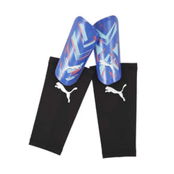 Puma Ultra Light Shin & Ankle Guards (Pack of 2) - L, Blue/Peppermint