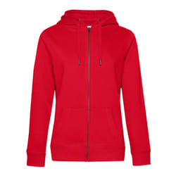 B&C Womens/Ladies Queen Full Zip Hoodie - XS, Red