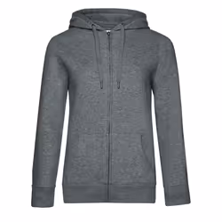 B&C Womens/Ladies Queen Full Zip Hoodie - XS, Mid Grey Heather