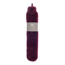 Ribbon Super Luxury Long Faux Fur Hot Water Bottle And Cover - One Size, Plum