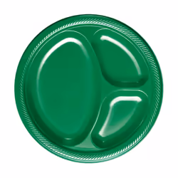 Amscan Plastic Divided Plate (Pack of 20)