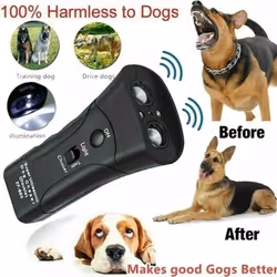 1 Pcs Pet Training Ultrasonic LED Bark Preventer Dog Training Repeller Dog Training Pet Training Tools LXY - black
