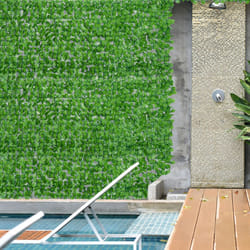 Outsunny Decorative Trellis with Artificial Leaves, 3 x 1m, Ivy Leaves
