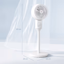 HOMCOM 9 Inch Air Circulator Fan 70 Degree Oscillation Carry Handle White
