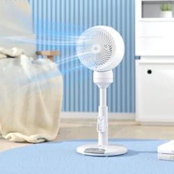 HOMCOM 9 Inch Height Adjustable Air Circulator Fan with 9 Setting, White