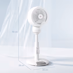 HOMCOM 9 Inch Height Adjustable Air Circulator Fan with 9 Setting, White