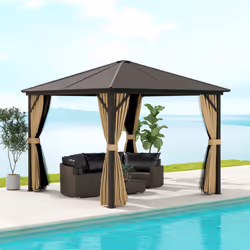 Outsunny 3x3(m) Hardtop Gazebo Outdoor Shelter with Aluminium Frame