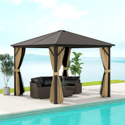 Outsunny 3x3(m) Hardtop Gazebo Outdoor Shelter with Aluminium Frame