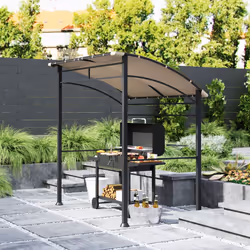 Outsunny 2.2 x 1.5 m BBQ Gazebo Tent Sun Shade with Canopy, Khaki - Additional view 6