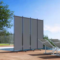 Outsunny 4 Panel Folding Room Divider,Portable Privacy Panel for Garden - Additional view 7
