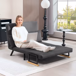 HOMCOM Click Clack 2 Seater Sofa Bed for Living Room, Guest Room, Dark Grey - Additional view 6