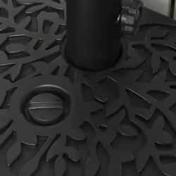 Outsunny Half Round Patio Umbrella Base for 3.8 cm or 4.8 cm Pole, Black - Additional view 5