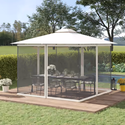 Outsunny 302 x 207cm Universal Replacement Gazebo Mesh Netting Screen Walls