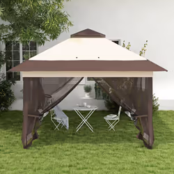 Outsunny 3.6 x 3.6m Pop-up Tent Gazebo Instant Canopy Steel w/ Bag