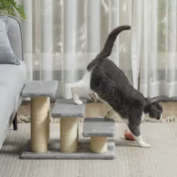 PawHut Cat Steps 3 Stairs Deluxe Pet Portable Easy Climb Assistance Lightweight - Additional view 7