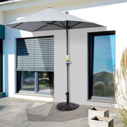 Outsunny 9kg Half Round Parasol Umbrella Base Resin Outdoor Garden Furniture