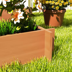 Outsunny 3 Tier Wooden Garden Planters with Trellis for Vine Climbing Plants - Additional view 6